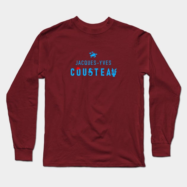 Jacques-Yves Cousteau, RV Calypso Long Sleeve T-Shirt by GreekTavern